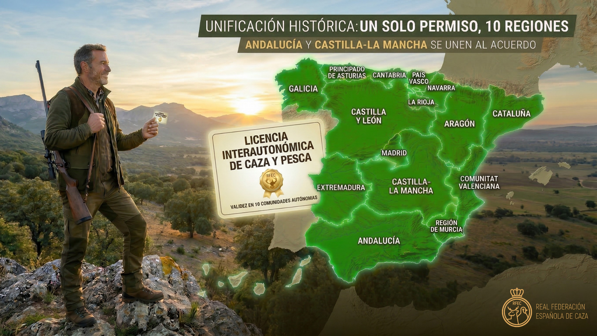 Licencia interautonómica de caza. Foto RFEC