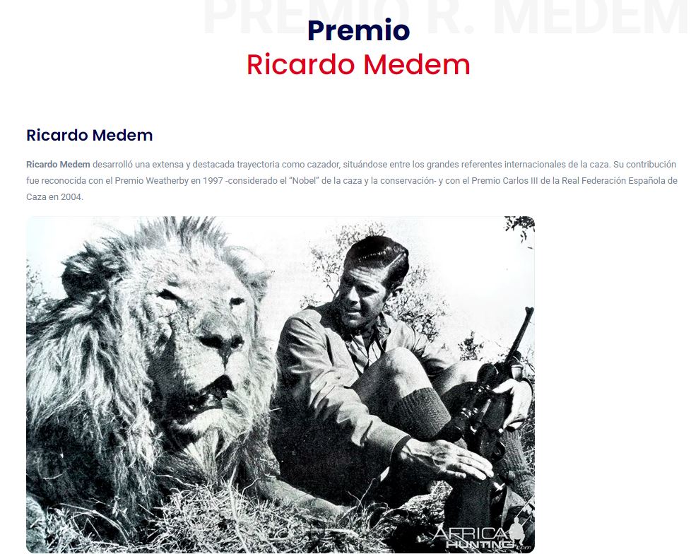 Premio Ricardo Medem Cinegética+SCI